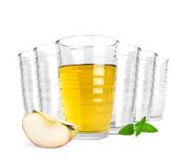 Sendez Lot de 6 verres à boire de 320 ml avec structure - Verres à jus - Verres à cocktail - Verres à long drink