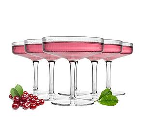 Sendez Lot de 6 Verres à Margarita - Pour Bar, Cocktail - En Relief