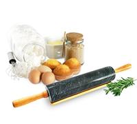 Sendez Rouleau à Pâtisserie XXL en Marbre Avec Support 46 x 6 cm - Rouleau à Pizza et Fondant 2 kg