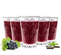 Sendez Viva Lot de 6 verres à vin rouge avec relief 350 ml