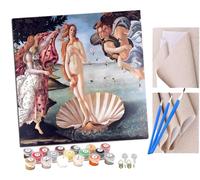 SENDJJ Peinture par Numero Adulte La Naissance de Vénus de Botticelli, un classique animal DIY Peinture à l'huile Numéros Toile Paint by Numbers Peindre par Nombre Kits sans Cadre 40x40cm