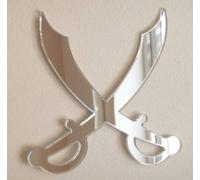 Sendmeamirror Miroir épée Pirate 12 x 10 cm