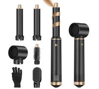 Sendowtek Brosse Soufflante 5 en 1, Air Brush Sèche-Cheveux Multifonction Avec 3 Temp, Air Chaud Hair Styler pour Femme Sécher Boucler Lisser et Donner du Volume