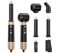Sendowtek Brosse Soufflante 6 en 1, Heated Airbrush avec Sèche-cheveux Multifonction, Hot Air Styler 6 en 1 avec 3 Temp pour Femmes Bouclage Séchage et Volumisation