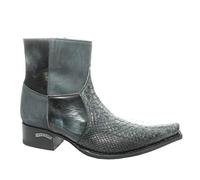 Sendra Boots 5919 Mimo Antracite Uomo Cowboy Western Stivaletti A Punta Suola Cuoio Tacco Dritto Cerniera Vera Pelle Taglia 44