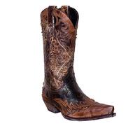 Sendra Boots Bottes de cowboy 9669 marron antique avec tire-bottes, graisse pour cuir et sac de transport Sendra de Roy Dunn's, marron, 43 EU