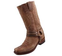 Sendra Bottes de motard pour homme, marron, 44 EU