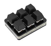 SENECESLI 6 Touches Clavier de Jeu Mécanique Programmable, avec des Lumières RVB, Commutateurs Swappables Chauds, Commutateur Rouge, pour for Linux, OS X, RPI, pour Le Bureau, Les Jeux, la (Black)