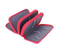 SENECESLI 72 Créneaux à Crayons de Couleur, Porte-Crayons Multicouche Oxford avec Fermeture éclair, Case à Crayon Aquarelle Développante (Black) (PURPLES) (Rose Rouge)