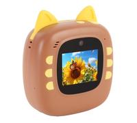 SENECESLI Appareil Photo pour Enfants à Impression Instantanée, Selfie à Double Objectif HD 20 MP, Zoom 4X, Appareil Photo de Voyage Compact à écran de 2 Pouces avec 3 Rouleaux de Papier (Café)