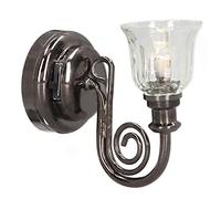 SENECESLI Applique Murale LED Rétro Miniature avec Lumière Chaude pour Modèle de Maison de Poupée 1:12, Construction en Métal de qualité Supérieure