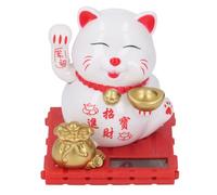 SENECESLI Bras Agitant de Chat Porte-Bonheur, Chat Agitant Mignon à énergie Solaire, Chat Porte-Bonheur Chinois Fengshui Vif et Charmant, Décoration de Statue de Chat pour L'affichage de