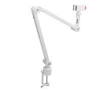 SENECESLI Bras de Microphone de Bureau Rotatif à 360 Degrés, Support de Micro Stable pour Pince à Ressort de Micro de 32 à 60mm pour Studio de Diffusion, Tuyau en Fer