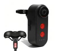 SENECESLI Caméra de la Vue Arrière à Vélo avec Feu Arrière, Enregistreur Vidéo Cycliste 1080p avec Batterie Rechargeable de 5000mA (64G)
