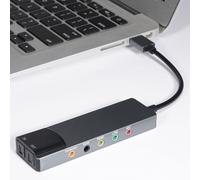 SENECESLI Carte Son Surround Externe, Taux D'échantillon de 48 KHz, Support de Canal 5.1/7.1, Carte Son Externe en Alliage en Aluminium Complet pour Télévision, Haut-parleurs, HTPC Home
