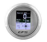 SENECESLI Compteur de Vitesse GPS 85 Mm, Jauges Numériques Marines étanches en Acier Inoxydable avec Navigation GPS, pour Voiture, Bateau, Camion, Yacht (cadran blanc)