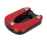 SENECESLI Coussin de Béquille de Moto, Plaque de Support de Repose-pieds Latérale en Alliage d'aluminium Robuste avec Surface Antidérapante pour 350, pour un Confort et une stabilité Accrus (rouge)