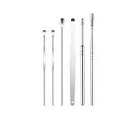 SENECESLI Cuillère à Cure-oreille LED, Dissolvant Visuel de Cérumen avec Pointe en Silicone Souple pour Contrôle Familial, Nez D'oreille, Batterie Rechargeable 230mAh (WHITE)