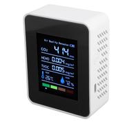 SENECESLI Détecteur de Pollution de l'Air, CO2 TVOC HCHO Air Muminer Temperature Exactement Résolution Compacte Compacte de la qualité de l' Multifonctionnel Dispositifs de Mesure pour la Cuisine