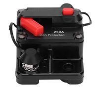 SENECESLI Disjoncteur en Cuivre à Réinitialisation Automatique, Porte-fusible étanche pour Voitures, Camions, Bateaux, DC12-42V, Rouge (250A)