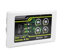 SENECESLI Écran Secondaire FHD 854 X 480 de 5 Pouces, Panneau de Capteur D'ordinateur avec Interface Conviviale pour la Surveillance de la Fréquence D'images de la Mémoire CPU GPU, avec (White)