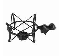SENECESLI Ensemble de Choc Microphone -Clamp/Holder, Alliage de Zinc -mikrofonschock mount de Résistance aux Chocs d'installation Facile Professionnel pour la Radio pour Studio (BLACK)