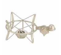 SENECESLI Ensemble de Choc Microphone -Clamp/Holder, Alliage de Zinc -mikrofonschock mount de Résistance aux Chocs d'installation Facile Professionnel pour la Radio pour Studio (GOLD)