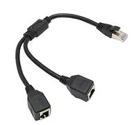 SENECESLI Extension de Câble Adaptateur Ethernet RJ45, Répartiteur D'Adaptateur Réseau Ethernet RJ45 1 à 2 Ports, Câble Adaptateur Répartiteur Ethernet RJ45 1 Mâle à 2 Femelles, Adaptateur