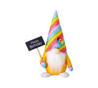 SENECESLI Fabuleuse Poupée Rudolph Naine d'anniversaire avec Feutre Doux pour Cadeaux de Célébration de Famille, Multicolore, 4,3x2,7x9,4 Pouces (112.00)