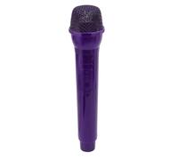 SENECESLI Faux Microphone, Microphone Réaliste pour Simuler la Pratique de la Parole, Réaliste en Plastique pour Accessoire de Costume, Fête d'anniversaire (Violet foncé)
