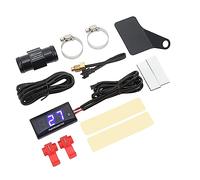 SENECESLI Jauge de Température D'eau LCD Adaptée à un Design Ultra Fin pour la de la Température du Moteur sur les Motos, Installation Facile pour la Lecture de Nuit, Montage Universel (BLUE)