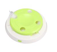 SENECESLI Jouets pour Chat, Jouet Interactif Automatique pour Chaton, Plateau Tournant électrique d'exercice pour Chat D'intérieur, Plume D'embuscade Mobile, Kicker d'exercice D'intérieur