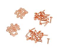 SENECESLI Kit de Rivets en Cuivre avec Setters Kit de Fraises de Rivets en Cuivre Haute Performance pour la Production Artisanale du Cuir: Ceinture, Sac en Cuir, Sac en Toile (plastique,