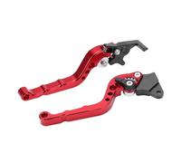 SENECESLI Levier d'embrayage de Frein de Moto, Poignée de Frein Réglable, Levier en Alliage d'aluminium usiné CNC pour Guidon de Moto avec Performances de Freinage Améliorées (rouge)