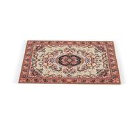 SENECESLI Maison de Poupée Miniature 1:12, Tapis élégant, Fil de Soie Doux, Fabrication Exquise, Décoration de Maison de Poupée pour Les Amateurs de Miniatures de Salon, 6,3 X 3,9 Pouces (corolle)