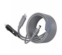 SENECESLI Mini Câble d'alimentation CC 3 en 1 USB C/DC/Allume-Cigare vers Câble d'alimentation CC, Câble d'alimentation Satellite Rectangulaire de Type C 12 V 24 V 18 AWG,