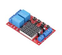 SENECESLI Module de Relais à Affichage LED 24V, Minuterie Réglable, Cycle Autobloquant pour la Maison, Module de Relais à 2 Canaux