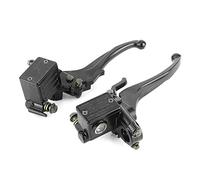 SENECESLI Paire d'embrayage Hydraulique et de Pompe de Frein de 22 Mm, Kit de Maître-cylindre Hydraulique pour Moto ATV, avec Verrou de Stationnement et Finition Noire, pour Moteurs GY6 150 250