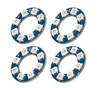 SENECESLI Panneau de Lampe Annulaire LED RGB, 8 Pièces, Puce Polychrome WS2812 pour la Décoration de la Maison, 4 Pièces, Panneau Annulaire LED pour L'éclairage Intérieur et Extérieur