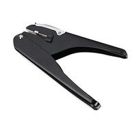 SENECESLI Perforateur Monotrou Pince à Poinçonner Précise Poignée Ergonomique pour L'école de Bureau à Domicile, Matériau en Fer Noir 10 Feuilles pour Permis, Divers Papiers