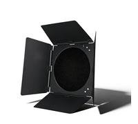 SENECESLI Porte de Grange avec Grille en Nid d'abeille et Filtres en Gel 5 Couleurs, Kit de Mise en Forme de Lumière à Monture Bowens pour éclairage Vidéo de Studio de Photographie,