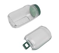 SENECESLI Pot à Salade Mason avec Ouverture Latérale, Design étanche avec Tasse à Vinaigrette et Couvercle, Pot Salade et Récipient Réutilisables pour le Déjeuner, le Bureau,