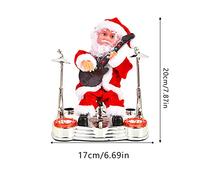 SENECESLI Poupée Musicale électrique Père Noël pour Décorations de Noël, Décoration de Festive avec Chant et Danse, Cadeau de Parfait pour Les Enfants, Matériau en Flanelle (SENEC