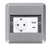 SENECESLI Prise électrique au Sol Ignifuge avec Port USB de Type C pour Bureau de Centre Commercial, Sortie Encastrée au Sol