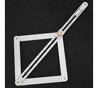 SENECESLI Règle Goniomètre Profileuse de Plafond Diagonale Polyvalente pour les Projets de Menuiserie avec Mécanisme de Fixation Unique pour une Utilisation à une Main, Outil de Mesure en Acier