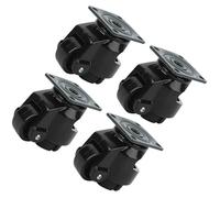 SENECESLI Roulettes Industrielles Robustes de Réglage de Niveau pour Tables de Travail Mobiles, 4 Roulettes Noires de Nivellement, Matériau en Nylon pour les Grands Mouvements de Machines