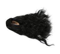 SENECESLI SENECESLI Perruque de Poupée Articulée en Boule, Douce, Résistante à la Chaleur, Bou Ajustable, pour Habiller, 1/6, Perruque de Poupée avec Frange, Bricolage (BLACK) (BLACK)