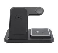 SENECESLI Station de Recharge sans Fil 4 en 1 avec Conception Pliable pour Un Chargement Pratique, Lumière d'air Colorée pour Une Utilisation Nocturne, Rapide pour Les Téléphones et Les écouteurs,