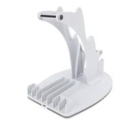 SENECESLI Support de Contrôleur de Bureau 4 en 1 avec Lumière RGB pour 2, Modes d'éclairage Réglables, stabilité Améliorée, Matériau ABS (White)