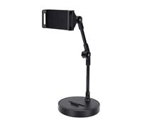 SENECESLI Support de Sol pour Tablette 18" Extensible, Bras Rotatif à 360 | Support de Téléphone de Chevet pour la Photographie en Direct, Se Plie à Plat pour un Rangement Compact, Prêt à L'emploi,